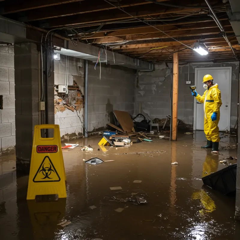 Flooded Basement Electrical Hazard in Danville, AR Property